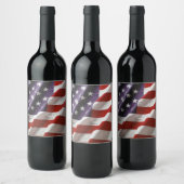 Een Amerikaanse vlag Wijn Etiket (Flessen)