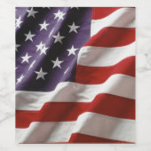 Een Amerikaanse vlag Wijn Etiket (Enkel label)