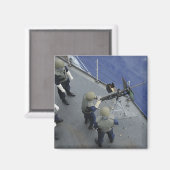 Een Amerikaanse zeeman vuurt een M2HB van 50 kalib Magneet (Voorkant / Achterkant)