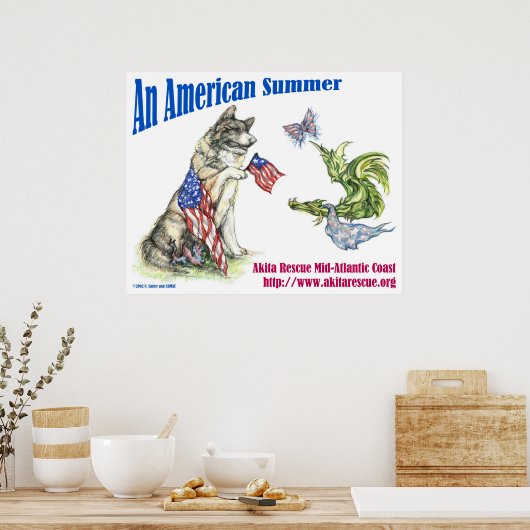 Een Amerikaanse zomer (landschap) Poster (Keuken)
