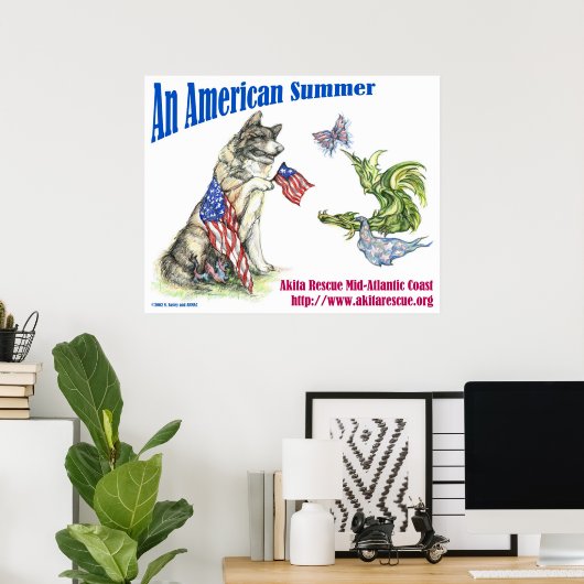 Een Amerikaanse zomer (landschap) Poster (Thuiskantoor)