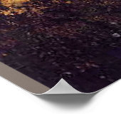 Een Amethist-kolibrie met Witte Orchidee Poster (Hoek)