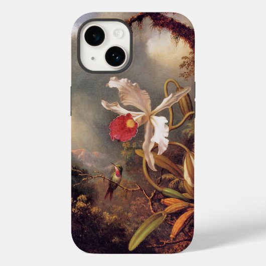 Een Amethyst Hummingbird met een White Orchid Case-Mate iPhone Case (Achterkant)