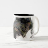 Een amfibievoertuig 2 tweekleurige koffiemok (Voorkant rechts)