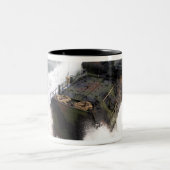 Een amfibievoertuig 2 tweekleurige koffiemok (Center)