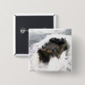 Een amfibievoertuig 2 vierkante button 5,1 cm (Voorkant /achterkant)