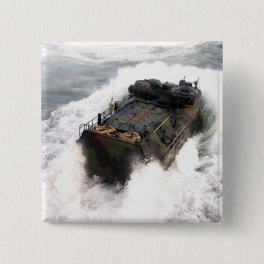 Een amfibievoertuig 2 vierkante button 5,1 cm (Voorkant)