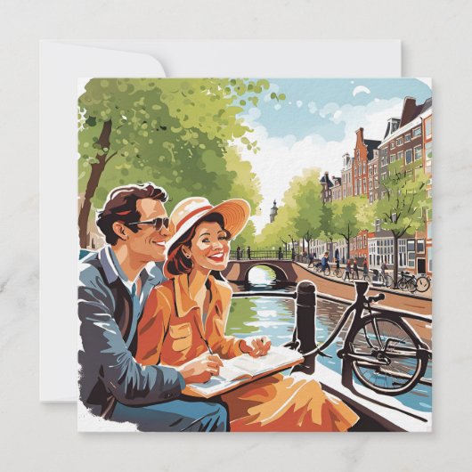 Een Amsterdamse rondvaart Feestdagenkaart (Voorkant)