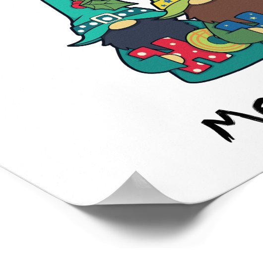 Een amusante kerst gehakt taart grap poster (Hoek)