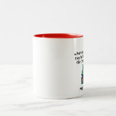 Een amusante kerst gehakt taart grap tweekleurige koffiemok (Center)