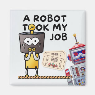 Een amusante robot nam mijn werk aan magneet