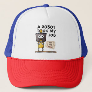 Een amusante robot nam mijn werk aan trucker pet