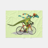Een Anabisetia dinosaurus op de fiets. Fleece Deken (Voorkant (Horizontaal))