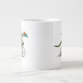 Een Anabisetia dinosaurus op de fiets. Grote Koffiekop (Voorkant)