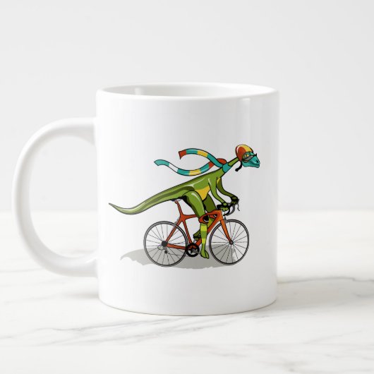Een Anabisetia dinosaurus op de fiets. Grote Koffiekop (Links)