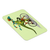 Een Anabisetia dinosaurus op de fiets. Magneet (Rechterzijde)