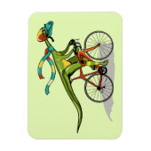 Een Anabisetia dinosaurus op de fiets. Magneet (Verticaal)