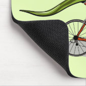 Een Anabisetia dinosaurus op de fiets. Muismat (Hoek)