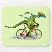 Een Anabisetia dinosaurus op de fiets. Muismat (Voorkant)