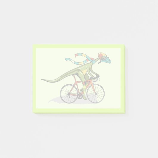 Een Anabisetia dinosaurus op de fiets. Post-it® Notes (Voorkant)