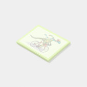 Een Anabisetia dinosaurus op de fiets. Post-it® Notes (Schuin)