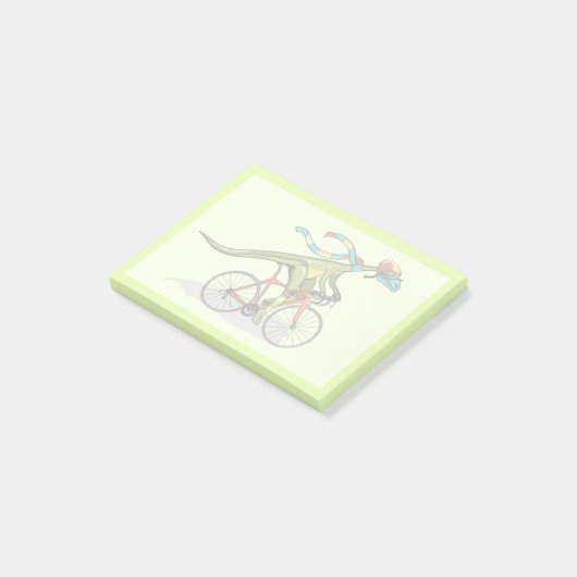 Een Anabisetia dinosaurus op de fiets. Post-it® Notes (Schuin)