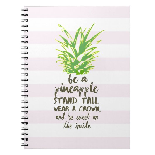 Een anananas-Inspirerend citaat-typografie zijn Notitieboek (Voorkant)