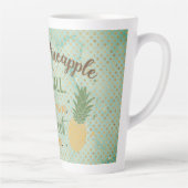 Een anananas-typografie zijn latte mok (Rechts)