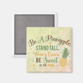 Een ananas-Inspirerend prijsopgave zijn Magneet (Voorkant / Achterkant)