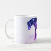 Een andalusiër, lopen, handbeschilderde hengst koffiemok (Links)