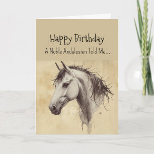 Een Andalusische paardenpersoonlijkheid Verjaardag Kaart