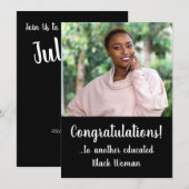 Een ander Afstuderen voor een opgeleide zwarte vro Kaart (Voorkant / Achterkant)