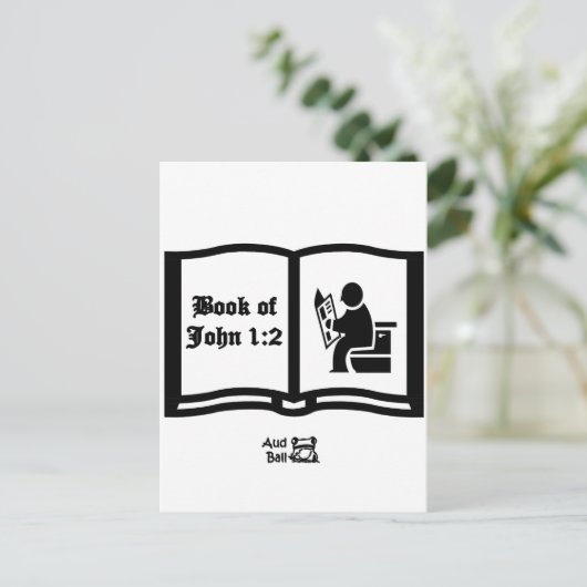 Een ander boek van John verse 1:2 Briefkaart (Staand voorkant)