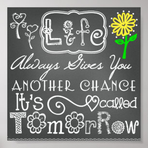 Een ander Chance Chalkboard Poster