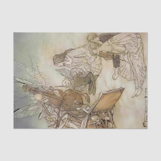 “Een ander deel van het bos” door Arthur Rackham Tissuepapier (Voorkant)