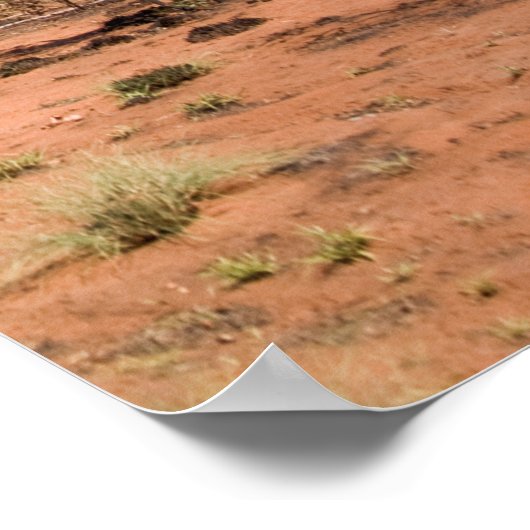 Een ander en uniek uitzicht van Ayers Rock Uluru Poster (Hoek)