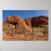 Een ander en uniek uitzicht van Ayers Rock Uluru Poster (Voorkant)