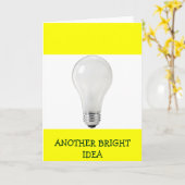 EEN ANDER HELDER IDEE WITTE GLOEILAMP KAART (Gele Bloem)