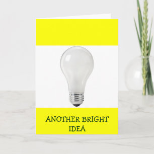 EEN ANDER HELDER IDEE WITTE GLOEILAMP KAART