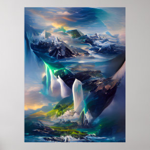 Een ander land leeft in de wolken poster