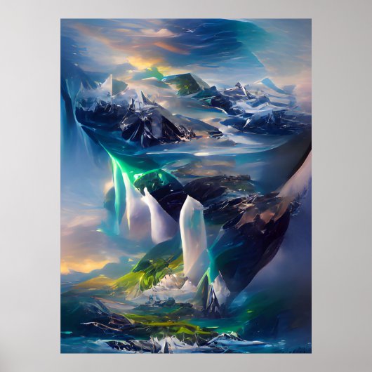 Een ander land leeft in de wolken poster (Voorkant)