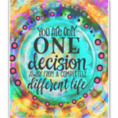 Een ander leven leuk Inspirerend trendy Sticker (Voorkant)