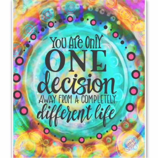 Een ander leven leuk Inspirerend trendy Sticker (Voorkant)