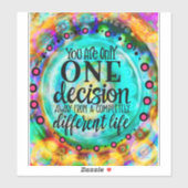 Een ander leven leuk Inspirerend trendy Sticker (Vel)