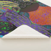 een ander meisje met een parel sherpa deken (3/4)