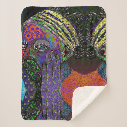 een ander meisje met een parel sherpa deken (Voorkant)