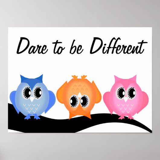 Een ander Neon Hoot Owl Poster (Voorkant)