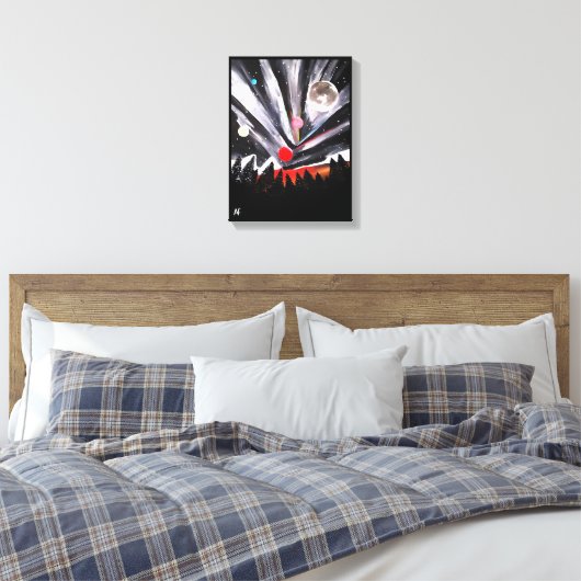 Een ander wereldschilderij van Alfred Fox Canvas Afdruk (Insitu (Slaapkamer))