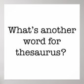 Een ander woord voor Thesaurus Poster (Voorkant)
