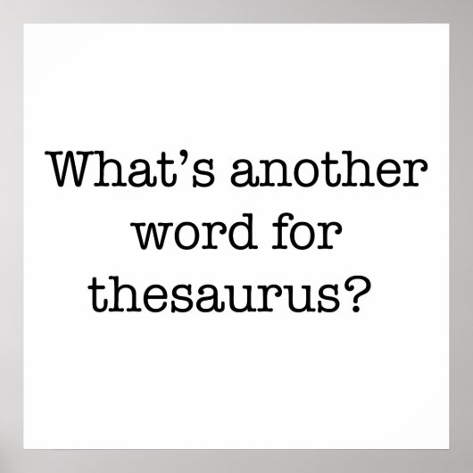 Een ander woord voor Thesaurus Poster (Voorkant)
